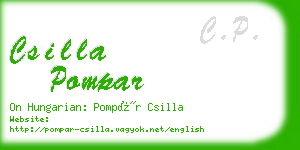 csilla pompar business card